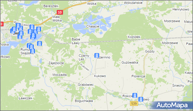 mapa Czermno gmina Skępe, Czermno gmina Skępe na mapie Targeo