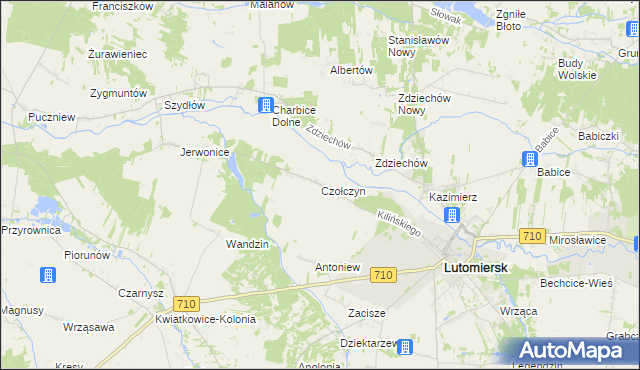mapa Czołczyn, Czołczyn na mapie Targeo