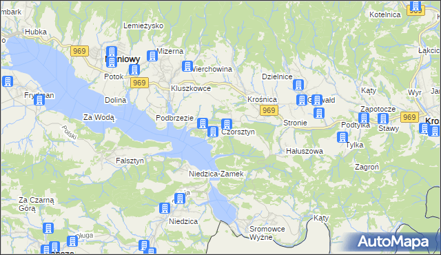 mapa Czorsztyn, Czorsztyn na mapie Targeo