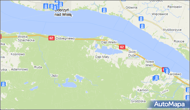 mapa Dąb Mały, Dąb Mały na mapie Targeo