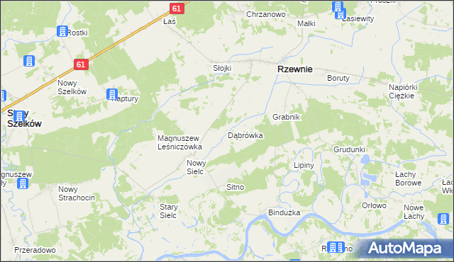 mapa Dąbrówka gmina Rzewnie, Dąbrówka gmina Rzewnie na mapie Targeo