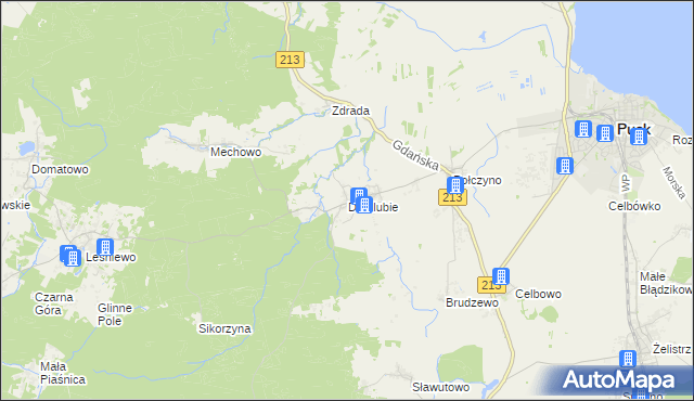 mapa Darzlubie, Darzlubie na mapie Targeo