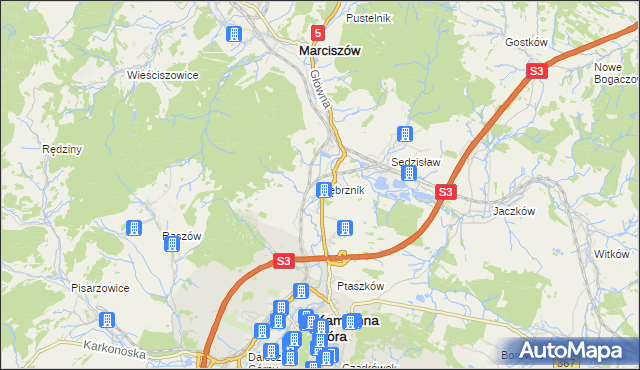 mapa Dębrznik, Dębrznik na mapie Targeo