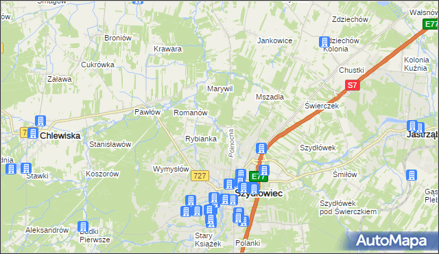 mapa Długosz, Długosz na mapie Targeo
