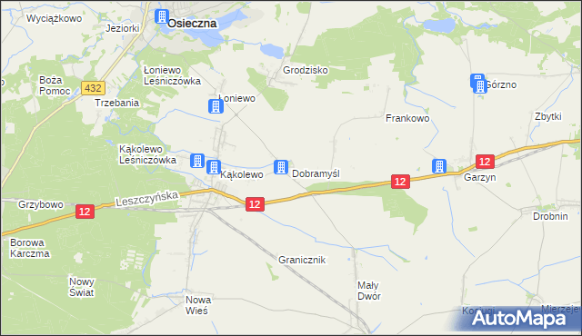 mapa Dobramyśl, Dobramyśl na mapie Targeo