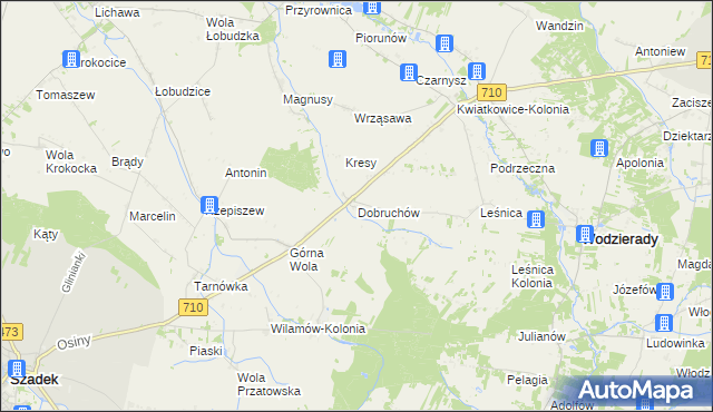 mapa Dobruchów, Dobruchów na mapie Targeo