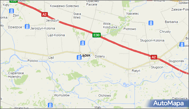 mapa Dolany gmina Lądek, Dolany gmina Lądek na mapie Targeo