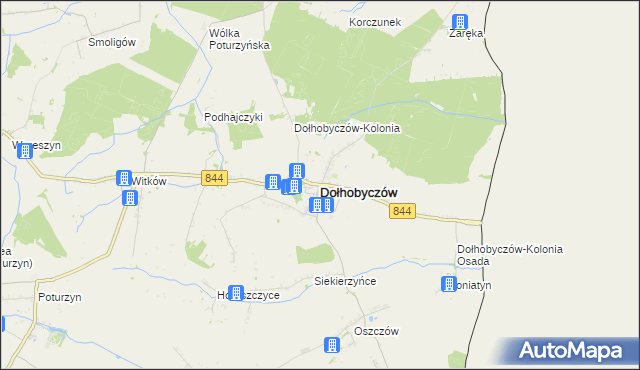 mapa Dołhobyczów, Dołhobyczów na mapie Targeo