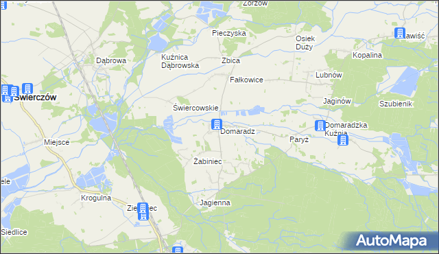 mapa Domaradz gmina Pokój, Domaradz gmina Pokój na mapie Targeo
