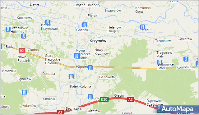mapa Drążeń, Drążeń na mapie Targeo