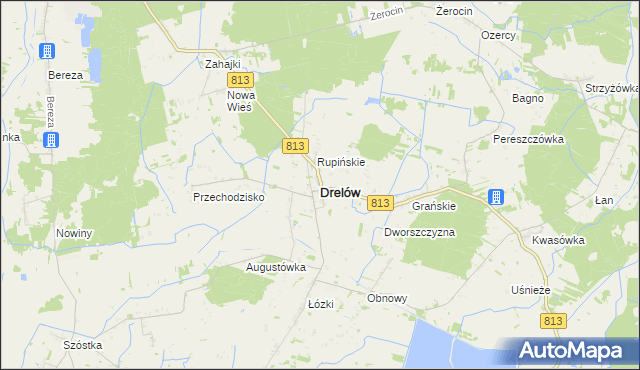 mapa Drelów, Drelów na mapie Targeo