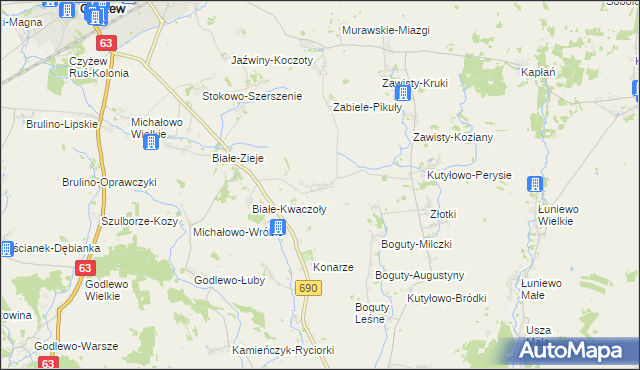 mapa Drewnowo-Gołyń, Drewnowo-Gołyń na mapie Targeo