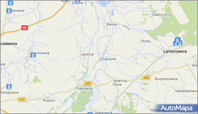 mapa Drogoszów, Drogoszów na mapie Targeo