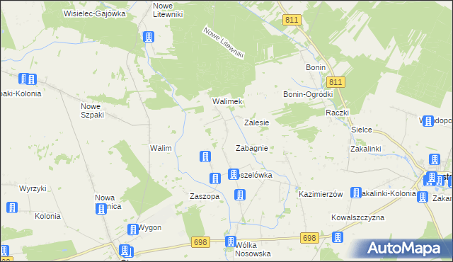 mapa Dubicze gmina Stara Kornica, Dubicze gmina Stara Kornica na mapie Targeo