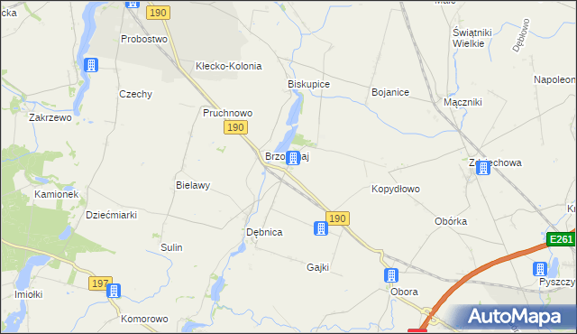 mapa Działyń gmina Kłecko, Działyń gmina Kłecko na mapie Targeo