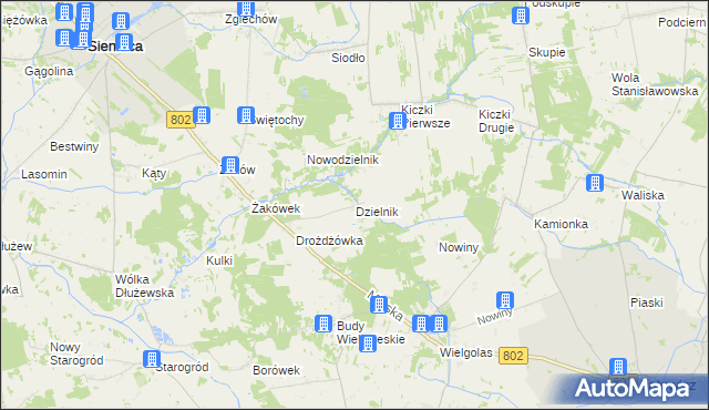 mapa Dzielnik, Dzielnik na mapie Targeo