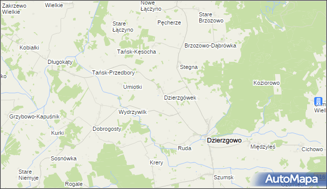 mapa Dzierzgówek gmina Dzierzgowo, Dzierzgówek gmina Dzierzgowo na mapie Targeo