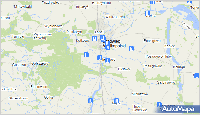 mapa Flantrowo, Flantrowo na mapie Targeo