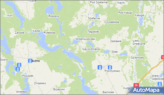 mapa Gaj-Grzmięca, Gaj-Grzmięca na mapie Targeo