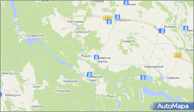 mapa Gałąźnia Wielka, Gałąźnia Wielka na mapie Targeo