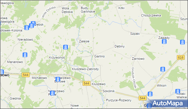 mapa Garlino, Garlino na mapie Targeo