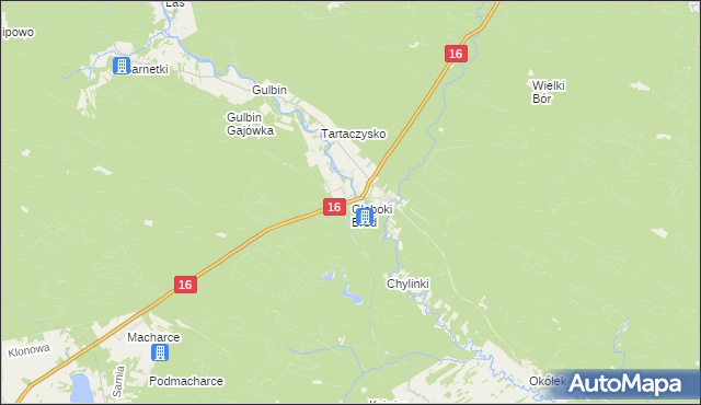 mapa Głęboki Bród, Głęboki Bród na mapie Targeo