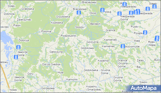 mapa Głobikowa, Głobikowa na mapie Targeo