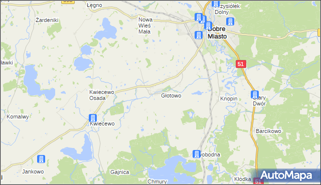 mapa Głotowo, Głotowo na mapie Targeo