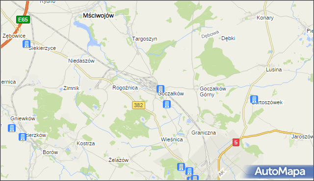 mapa Goczałków, Goczałków na mapie Targeo
