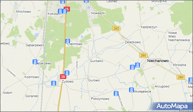mapa Goczałkowo, Goczałkowo na mapie Targeo