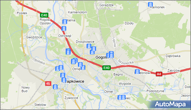mapa Gogolin powiat krapkowicki, Gogolin powiat krapkowicki na mapie Targeo