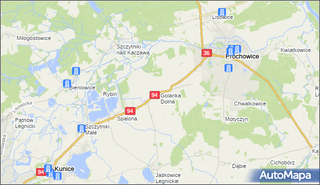 mapa Golanka Dolna, Golanka Dolna na mapie Targeo