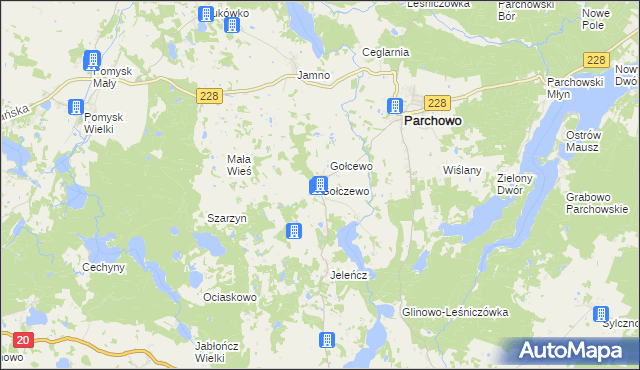 mapa Gołczewo, Gołczewo na mapie Targeo