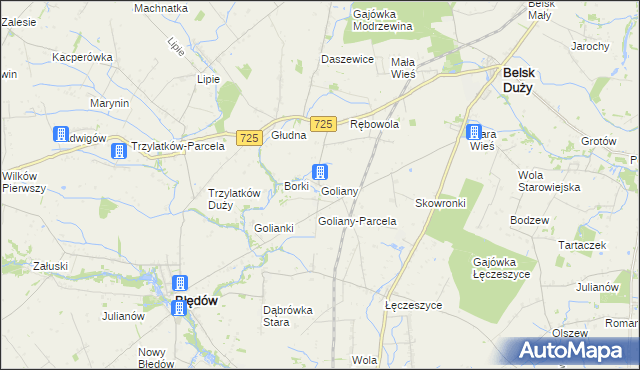 mapa Goliany, Goliany na mapie Targeo