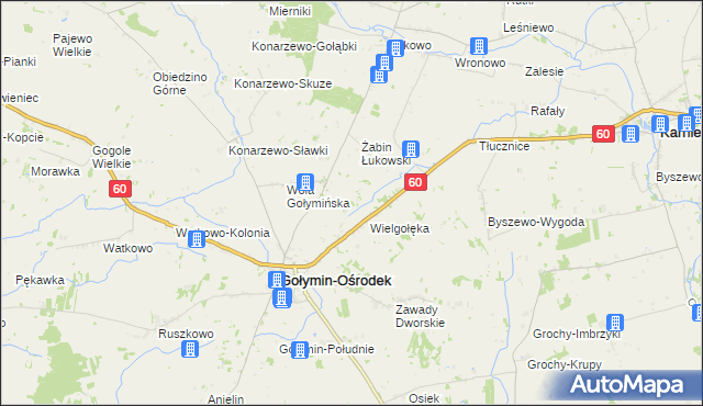mapa Gołymin-Północ, Gołymin-Północ na mapie Targeo
