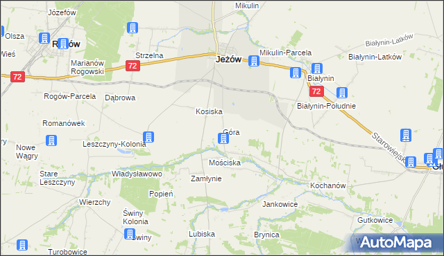 mapa Góra gmina Jeżów, Góra gmina Jeżów na mapie Targeo