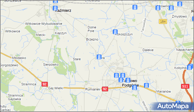 mapa Góra gmina Tarnowo Podgórne, Góra gmina Tarnowo Podgórne na mapie Targeo