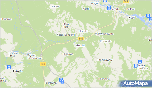 mapa Górniki gmina Józefów, Górniki gmina Józefów na mapie Targeo