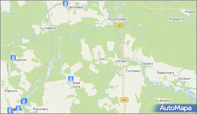 mapa Góry gmina Białogard, Góry gmina Białogard na mapie Targeo