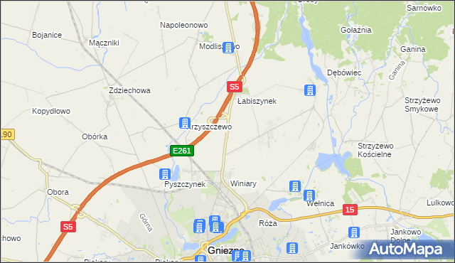 mapa Goślinowo, Goślinowo na mapie Targeo
