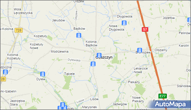 mapa Goszczyn powiat grójecki, Goszczyn powiat grójecki na mapie Targeo