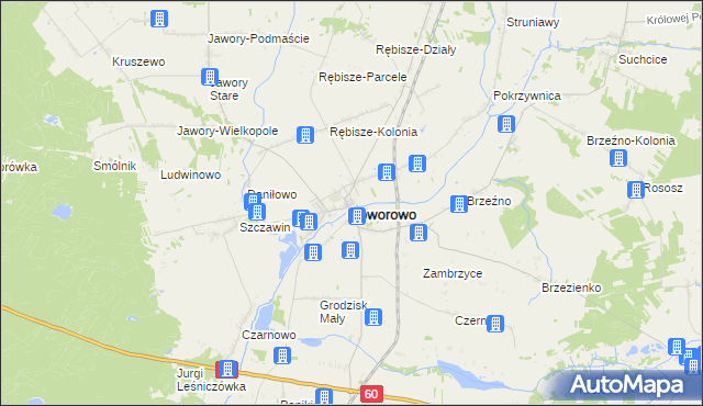 mapa Goworówek, Goworówek na mapie Targeo