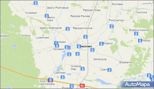 mapa Goworowo powiat ostrołęcki, Goworowo powiat ostrołęcki na mapie Targeo
