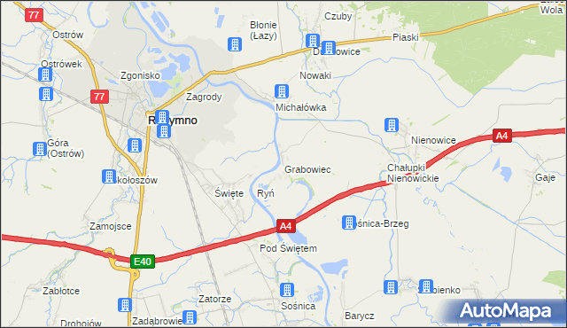 mapa Grabowiec gmina Radymno, Grabowiec gmina Radymno na mapie Targeo