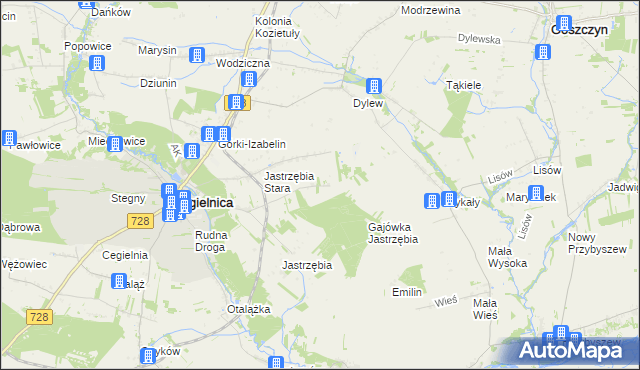 mapa Gracjanów, Gracjanów na mapie Targeo