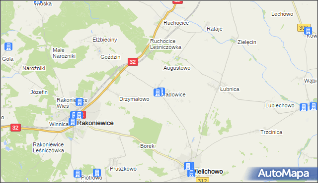mapa Gradowice, Gradowice na mapie Targeo