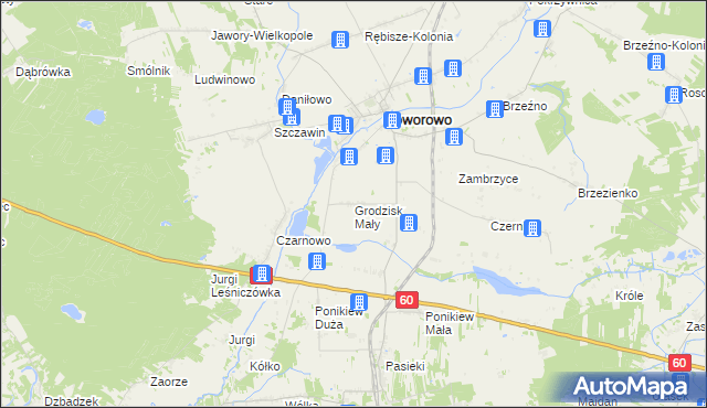 mapa Grodzisk Mały, Grodzisk Mały na mapie Targeo