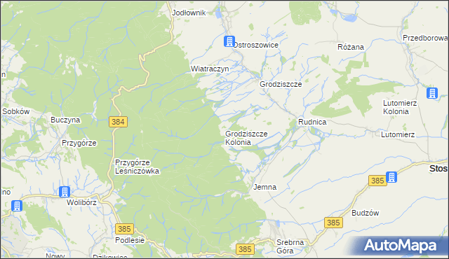 mapa Grodziszcze Kolonia, Grodziszcze Kolonia na mapie Targeo
