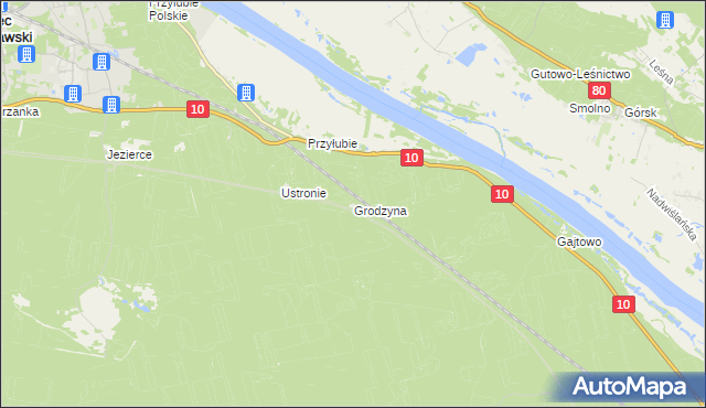 mapa Grodzyna, Grodzyna na mapie Targeo