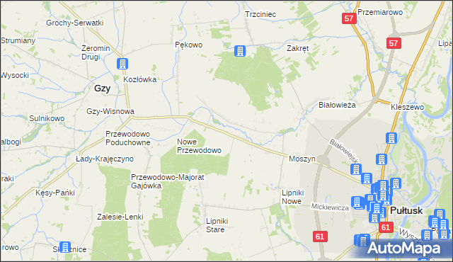 mapa Gromin, Gromin na mapie Targeo